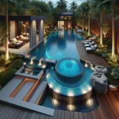 Comfortable Private Pool Design