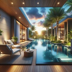 Comfortable Private Pool Design