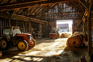 tractor in a farm