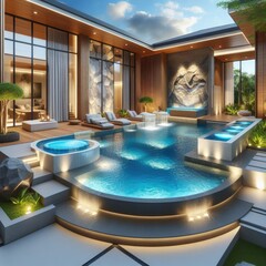 Comfortable Private Pool Design