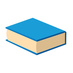 Book icon design template vector, blue text book illustration