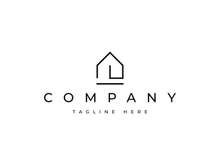 minimal real estate property logo design