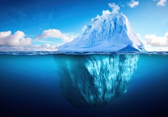 Fototapeta na wymiar Iceberg side view