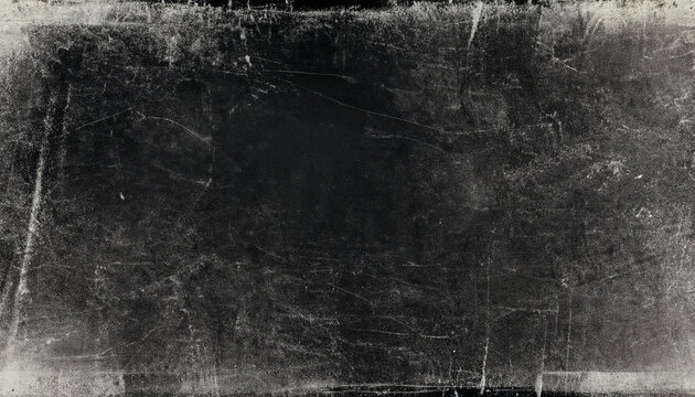 Dark scratched grunge background, old film effect, space for your text or picture; overlay; ancient texture abstract design