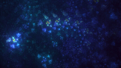 3D manual rendering abstract colorful fractal light background. Its not AI Generatd illustration.