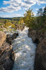 Fototapeta na wymiar Great Falls Park, National Park Service site in Virginia
