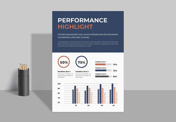 Company Performance Highlight Poster Template