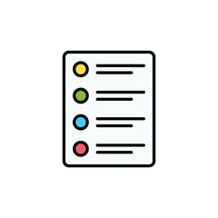 List icon design with white background stock illustration