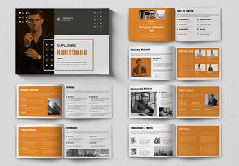 Employee Handbook Template Design - obrazy, fototapety, plakaty