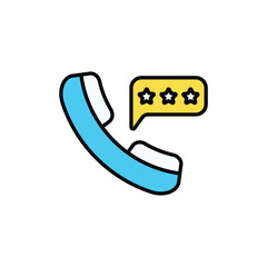 Phone Call icon design with white background stock illustration