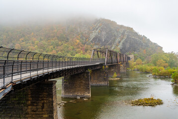 Railroad at Harpers Ferry National Historical Park - obrazy, fototapety, plakaty