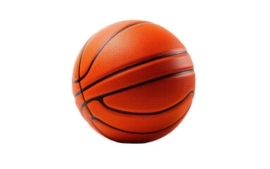 Orange Basketball on White Background. On a White or Clear Surface PNG Transparent Background.
