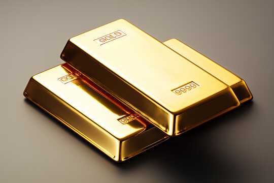 Gold bars against a dark background representing wealth, investment, and financial security.