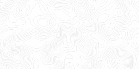 Abstract topography wavy line map background. vector illustration. topography map on land vector terrain Illustration. Black on white contours vector topography stylized height of the lines.	