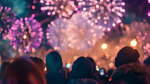 A sense of unity and camaraderie is felt as strangers join together to watch the dazzling displays of fireworks in celebration of the New Year.