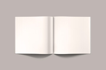 Fototapeta premium Square Magazine Pages Cover JPG with Warm Filter and Shadows