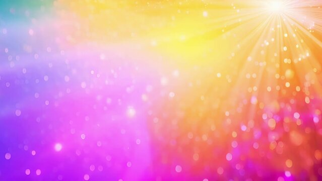 The spirit of Easter is depicted in a colorful abstract background with bursts of glitter and shining stars representing the hope and renewal that the holiday brings.