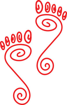 Laxmi feet, illustration of goddess Laxmi feet , for diwali decoration, prosperity , wealth 