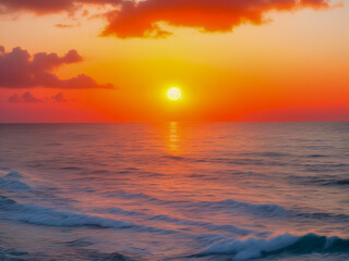 Obraz premium sunset in the sea