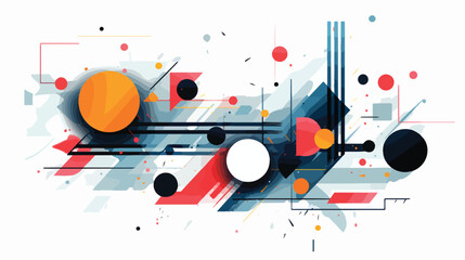 Abstract vector geometric form flat vector