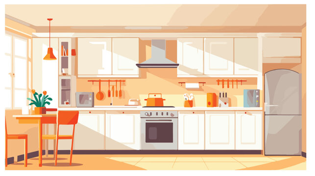 Artistic concept painting of a beautiful kitchen 