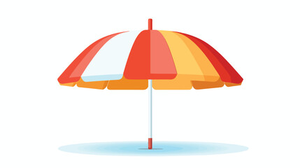 Beach with umbrella icon illustration. Umbrella vector