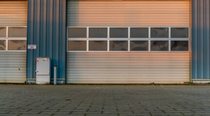Garage door in an industrial building - 762084547