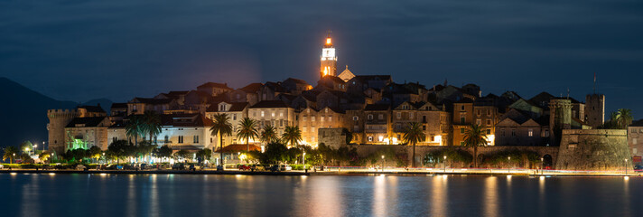 Panorama of the chistorical town of Korcula on the island of Korcula, Croatia - 762084905