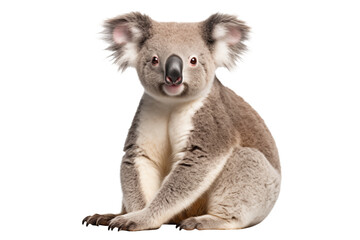 Koala isolated on transparent background.