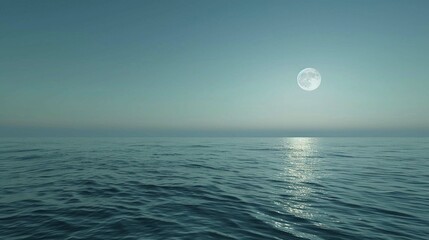 Naklejka na ściany i meble moon over water