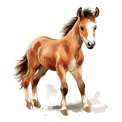 Baby Horse Clipart isolated on white background