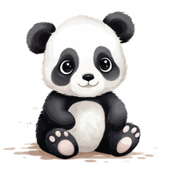 Baby Panda clipart isolated on white background
