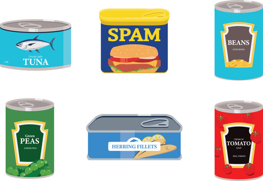 Set of canned food