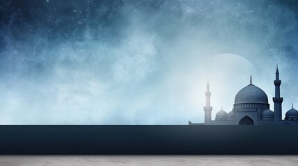 a magnificent mosque during the month of Ramadan at night - obrazy, fototapety, plakaty
