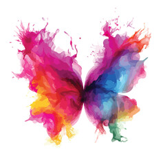 Colorful Smoke Butterfly Clipart clipart isolated 