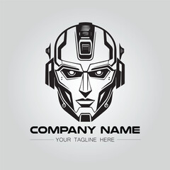 Robot company logo vector image