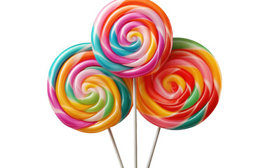 Fototapeta na wymiar Tower of Lollipops. On a White or Clear Surface PNG Transparent Background.
