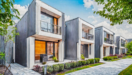 Sleek Lines and Serene Living: Contemporary Modular Townhouses