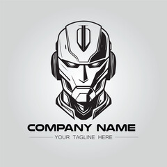 Robot company logo vector image