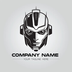 Robot company logo vector image