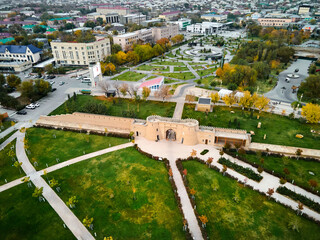 Aerial view of Turkestan old city