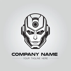 Robot company logo vector image