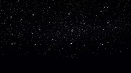 Panoramic view of the night starry sky