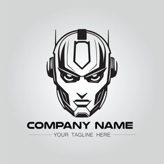 Robot company logo vector image