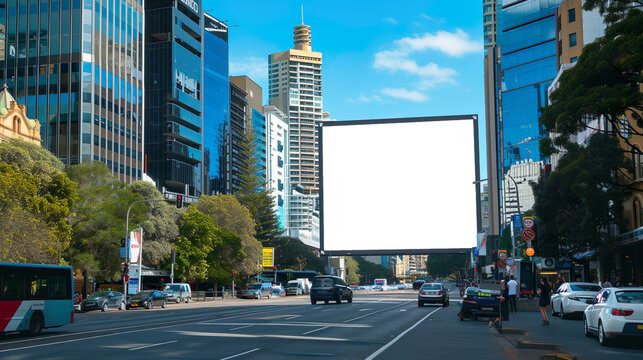  customizable outdoor digital screen for advertising presentation mockup in Sydney environment, day view