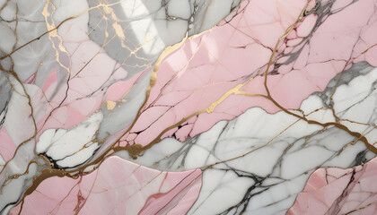 Marble with shiny pink and beige and golden lines. Background from marble stone texture for design....