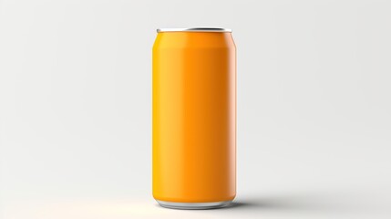 Empty yellow metal drink cans can be made into a clean mock up