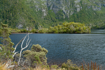 Bushwalking around Dove Lake near Cradle Mountain, Tasmania, Australia