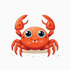 Cute Crab Clipart isolated on white background