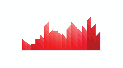 Graph Red Vector Icon Design flat vector